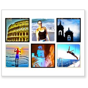 8 x 10 collage with 6 square photos
