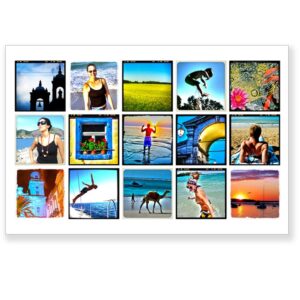 20 x 30 collage with 15 square photos